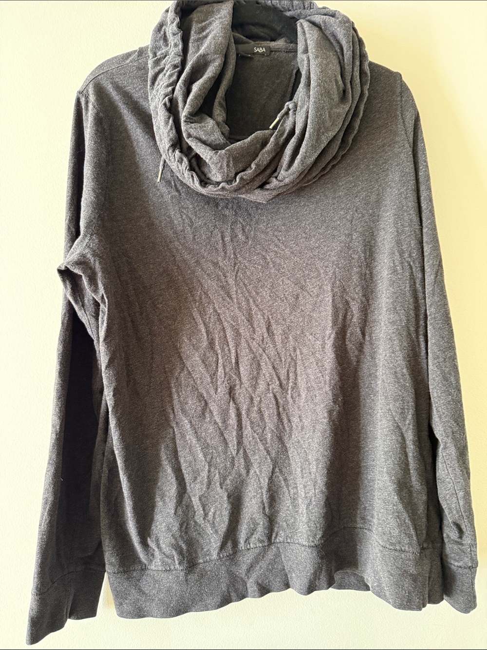 Saba Charcoal Cowl Neck Pullover T-shirt